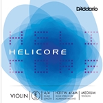 D'Addario Helicore Violin Single Aluminum Wound E String, 4/4 Scale, Medium Tension