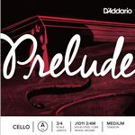 D'Addario Prelude Cello Single A String, 3/4 Scale, Medium Tension