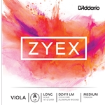D'Addario Zyex Viola Single A String, Long Scale, Medium Tension