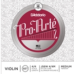 D'Addario Pro-Arte Violin String Set with Wound E, 4/4 Scale, Medium Tension