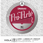 D'Addario Pro-Arte Viola Single Silver Wound D String, Long Scale, Medium Tension