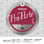 D'Addario Pro-Arte Cello Single A String, 4/4 Scale, Medium Tension