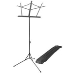 On Stage Folding Music Stand Black w/Bag