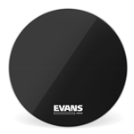 EVANS MX1 Black Marching Bass Drum Head, 16 Inch