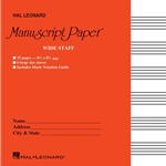Wide Staff Manuscript Paper Red Cover  8