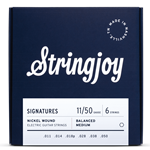 Stringjoy Balanced Medium Gauge (11-50) Nickel Wound Electric Guitar Strings