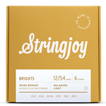 Stringjoy Light Gauge (12-54) 80/20 Bronze Acoustic Guitar Strings