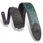 Levy's 3" Wide Embossed Leather Guitar Strap