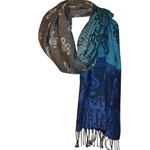 Pashmina Scarf G Clef Blue