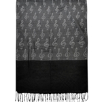 Pashmina Scarf G Clef Black