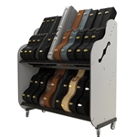 A&S Band Room Double-Stack™ Guitar Storage Shelf Rack for Classrooms