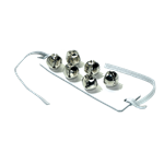 Sonor Orff Wrist Bells, White Leather, 6 Bells