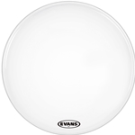 EVANS MX1 White Marching Bass Drum Head, 20 Inch