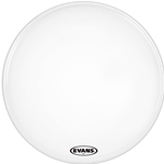 EVANS MX1 White Marching Bass Drum Head, 24 Inch
