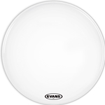EVANS MX1 White Marching Bass Drum Head, 26 Inch