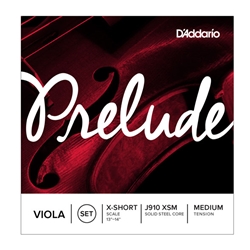 D'Addario Prelude Viola String Set, Extra Short Scale, Medium Tension