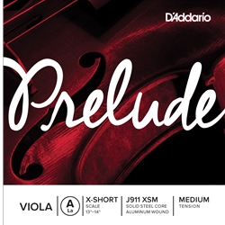 D'Addario Prelude Viola Single A String, Extra Short Scale, Medium Tension