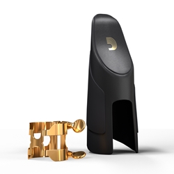 D'Addario H-Ligature & Cap, Tenor/Baritone Saxophone (Graftonite/Metalite Mouthpieces), Gold