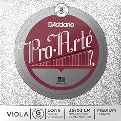 D'Addario Pro-Arte Viola Single G String, Long Scale, Medium Tension