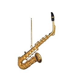 Ornament - Gold Saxophone