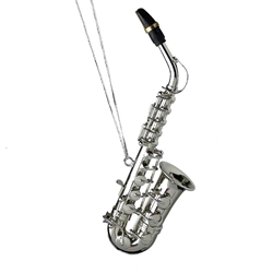 Ornament - Silver Saxophone