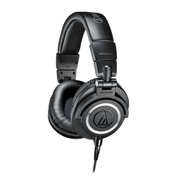 Audio-Technica Closed-Back Dynamic Monitor Headphones with Detachable Cables