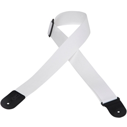 Levy's 2" Wide White Polypropylene Guitar Strap