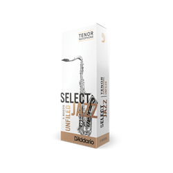 D'Addario Organic Select Jazz Unfiled Tenor Saxophone Reeds, Strength 2 Hard, 5-pack