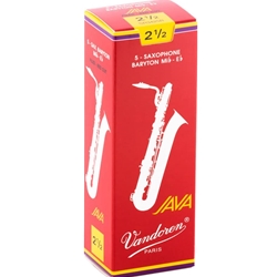 Vandoren Java Red Bari Sax Reeds 5-Pack #2.5