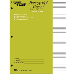 Manuscript Paper Wide Staff