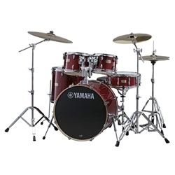 Yamaha Stage Custom Birch 5-Pc Shell Pack Cranberry Red 22" BD w/ HW-680W Hardware Pack