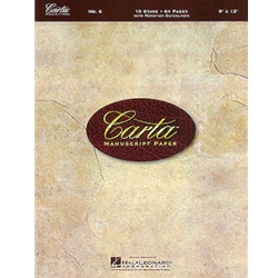 Manuscript Paper Carta No 6 Spiral 9x12