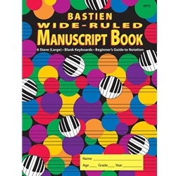 Bastien Wide Ruled Manuscript Book