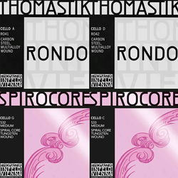 Thomastik Spirocore Tungsten G&C + Rondo A&D Cello Set