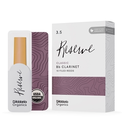 D'Addario Organic Reserve Classic Bb Clarinet Reeds, Strength 3.5, 10-pack