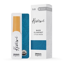 D'Addario Organic Reserve Bass Clarinet Reeds, Strength 3.0, 5 Pack