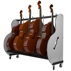 A&S The Band Room™ Double Bass Storage Rack for Music Teachers