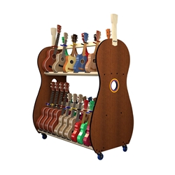 The Band Room™ Universal Ukulele Storage Rack, 30 Ukes