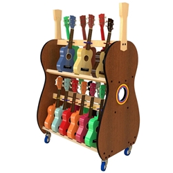 The Band Room™ Soprano Ukulele Storage Rack, 18 Ukes