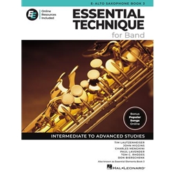 Essential Technique for Band - Alto Sax with Online Resources
