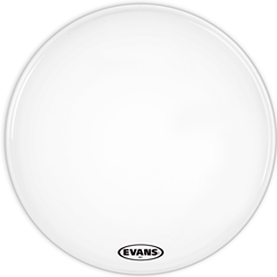 EVANS MX1 White Marching Bass Drum Head, 26 Inch
