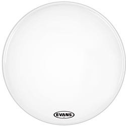 EVANS MX2 White Marching Bass Drum Head, 18 Inch