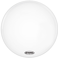 EVANS MX2 White Marching Bass Drum Head, 24 Inch