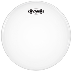 EVANS Hybrid White Marching Snare Drum Head, 14 Inch