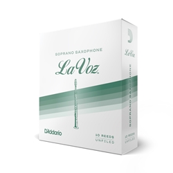 La Voz Soprano Saxophone Reeds, Medium, 10 Pack