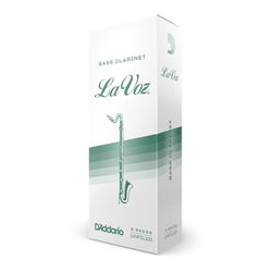 La Voz Bass Clarinet Reeds, Strength Hard, 5 Pack