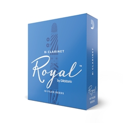 Royal by D'Addario Bb Clarinet Reeds, Strength 4, 10-pack