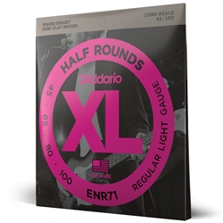 D'Addario ENR71 Half Round Bass Guitar Strings, Regular Light, 45-100, Long Scale
