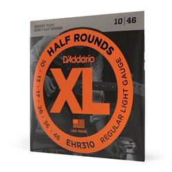 D'Addario EHR310 Half Round Electric Guitar Strings, Regular Light, 10-46