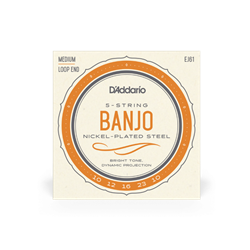 D'Addario Banjo Set Nickel Wound 10-23 Medium